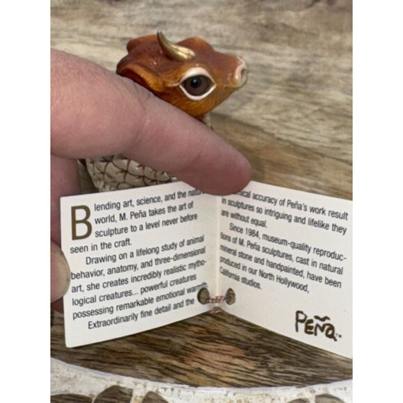 Vtg. Windstone Editions Baby Dragon Unicorn KI-RIN fantasy Figurine by Pena 2000 - Picture 8 of 8